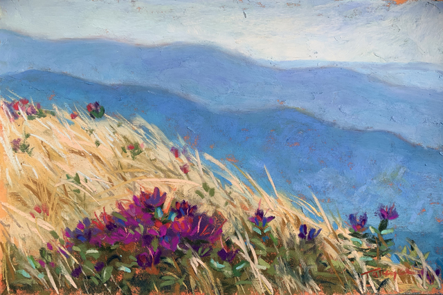 Takeyce Walter, ‘Day 19: Lapland Rosebay at the Summit’, February 2020, Painting, Pastels, Keene Arts