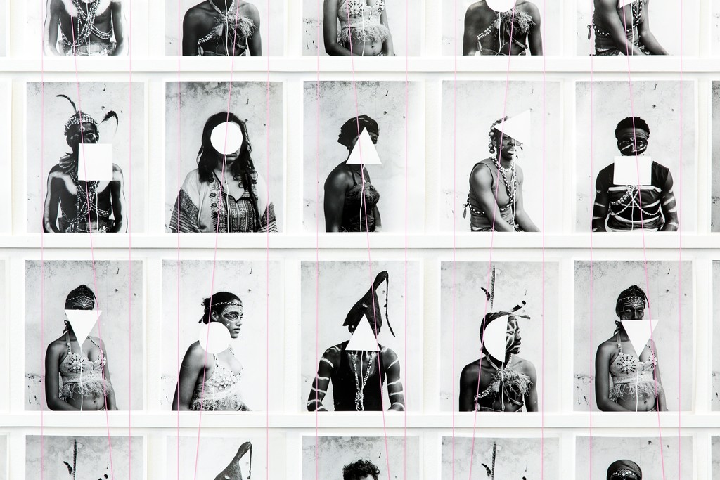 Adam Broomberg and Oliver Chanarin, 'Untitled (165 portraits with dodgers)',
2012, fiber-based print, courtesy the artist and Lisson Gallery, London, photo
by Aad Hoogendoorn Adam Broomberg and Oliver Chanarin, 'Untitled (165 portraits with dodgers)',
2012, fiber-based print, courtesy the artist and Lisson Gallery, London, photo
by Aad Hoogendoorn