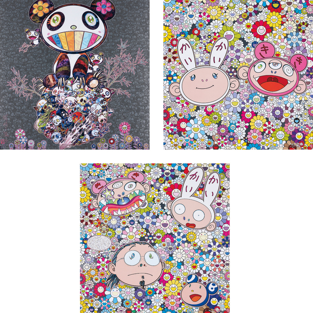 Takashi Murakami, ‘Panda & Panda Cubs; Kaikai & Kiki: Dreaming of Shangri-la; and The Creative Mind’, 2015, Phillips