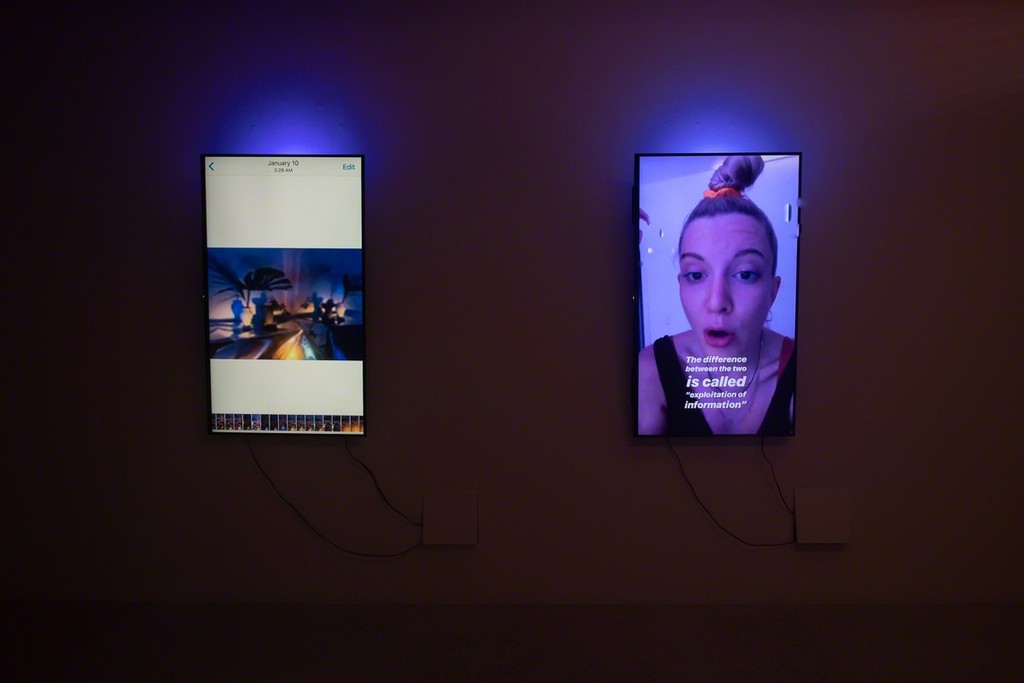 Installation view of Signe Pierce “Digital Streams of an Uploadable Consciousness : Stories 2016-2019” at Annka Kultys Gallery, London 2019. Photo: Annka Kultys Gallery (Damian Griffiths) Installation view of Signe Pierce “Digital Streams of an Uploadable Consciousness : Stories 2016-2019” at Annka Kultys Gallery, London 2019. Photo: Annka Kultys Gallery (Damian Griffiths)
