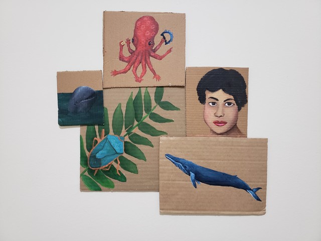 Julia Debasse, ‘Dolores sings the blues ’, 2020, Painting, Acrylic on cardboard, Portas Vilaseca Galeria