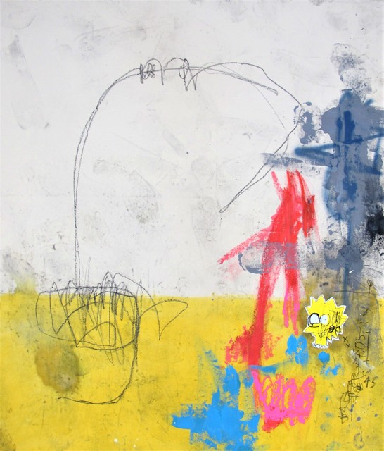 George Morton-Clark, ‘Universal Yellow’, 2019, Painting, Oil, arcylic, charcoal and spray on canvas, g.gallery