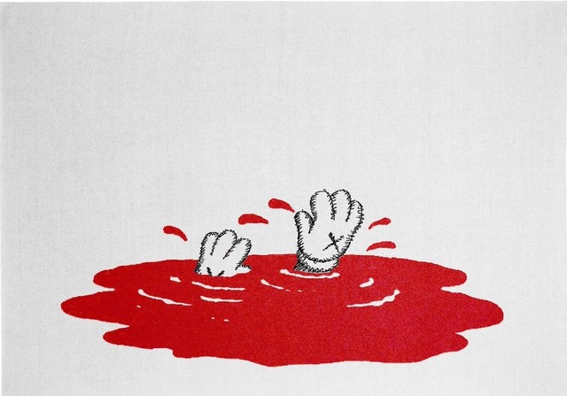 KAWS, ‘Untitled (Red Blanket)’, 2019, Textile Arts, 100% superfine cashmere blanket, Lougher Contemporary