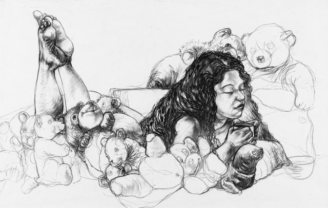 Diane Victor, ‘Reclining Woman with Teddy Bears’, Strauss & Co
