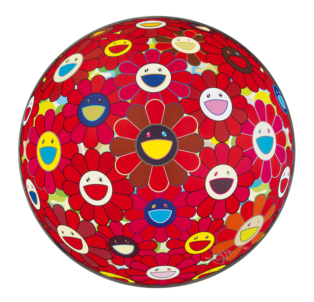Takashi Murakami, ‘Red Flower Ball (3D)’, 2013, Julien's Auctions