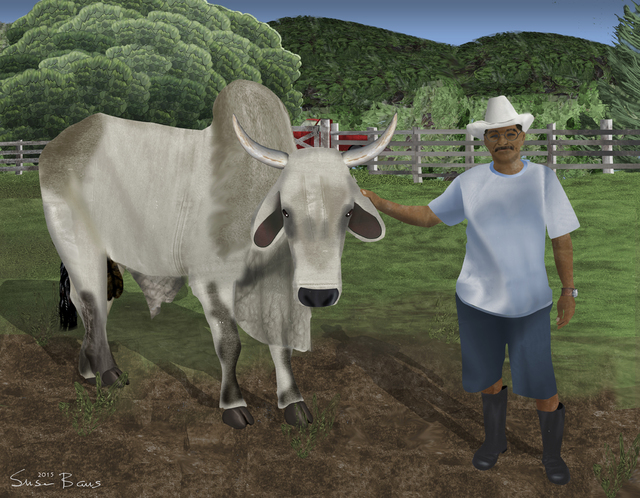 Susan Baus, ‘Juan Tabin and His Bull’, 2015, Fountain House Gallery