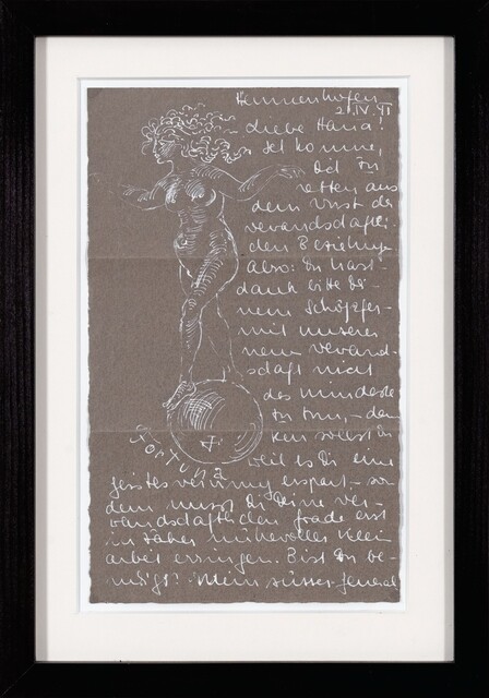 Brief von Otto Dix an Hana Koch