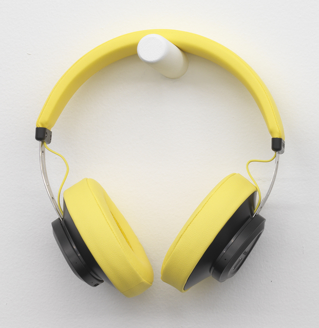 Maegan Hill-Carroll, ‘Slippery Toes Yellow Held Head with broomstick knobs and Lucretia’s phone audio piece ’, 2018, Wil Aballe Art Projects | WAAP
