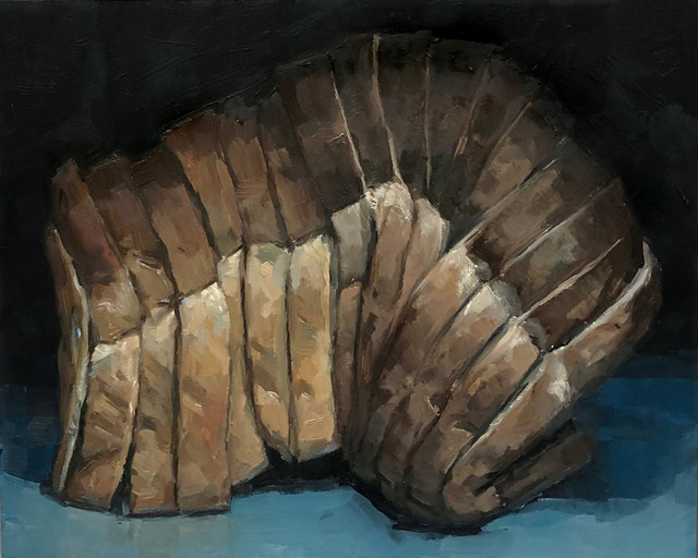 Tom Giesler, ‘Study of Slices #6 (wheat meets white)’, 2019, Painting, Oil on panel, McVarish Gallery