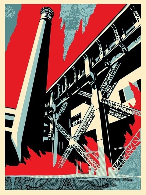 Shepard Fairey, ‘fossil factory’, 2017, Rudolf Budja Gallery