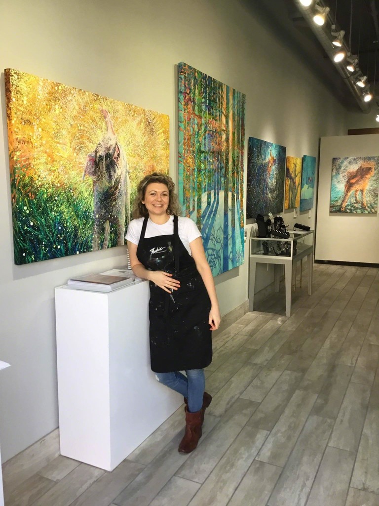 Iris Scott relaxing in the Adelman Fine Art Gallery before her 2017 Solo Show. Iris Scott relaxing in the Adelman Fine Art Gallery before her 2017 Solo Show.