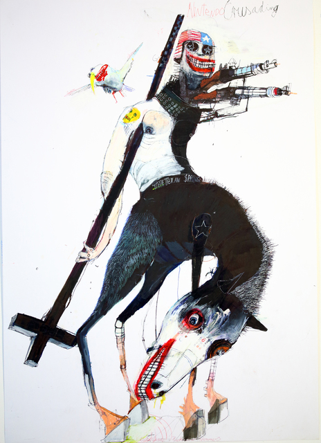 Kinki Texas, ‘Nintendo Cruisader ’, 2020, Drawing, Collage or other Work on Paper, Pencil on paper, GALERIE BENJAMIN ECK