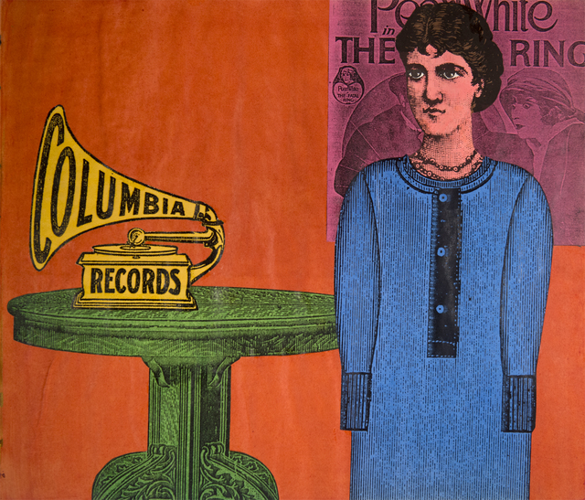Larry Lewis, ‘Untitled (Columbia Records)’, ca. 1970, Drawing, Collage or other Work on Paper, Mixed media collage, watercolor, ink, FRED.GIAMPIETRO Gallery