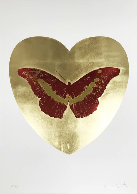 Damien Hirst, ‘I Love You - Gold Leaf/Poppy Red/Oriental Gold’, 2015, Hamilton-Selway Fine Art