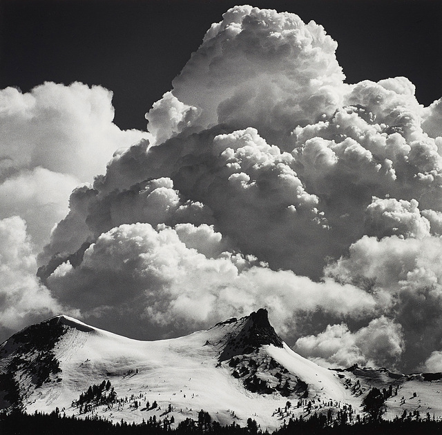 Ansel Adams Thunderclouds, Unicorn Peak, Yosemite