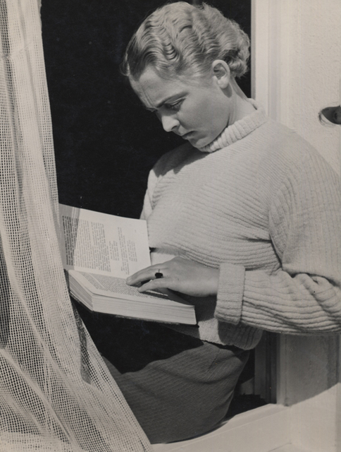 Elisabeth Hase, ‘Untitled (Women reading by window with curtain)’, Photography, Vintage silver print, Robert Mann Gallery