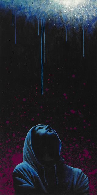 Marcel "SEL" Blanco, ‘The Seeker’, 2020, Painting, Acrylic and spray paint on wood panel, FATHOM