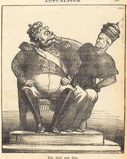 Honoré Daumier, ‘Trop étroit pour deux’, 1870, National Gallery of Art, Washington, D.C.
