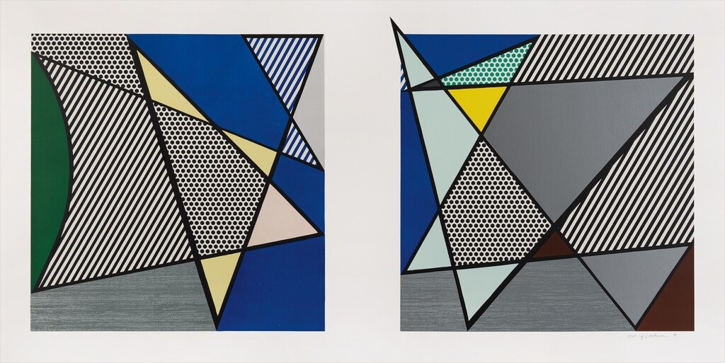 Roy Lichtenstein - Imperfect Diptych 46 " x 91 ", from Imperfect Series