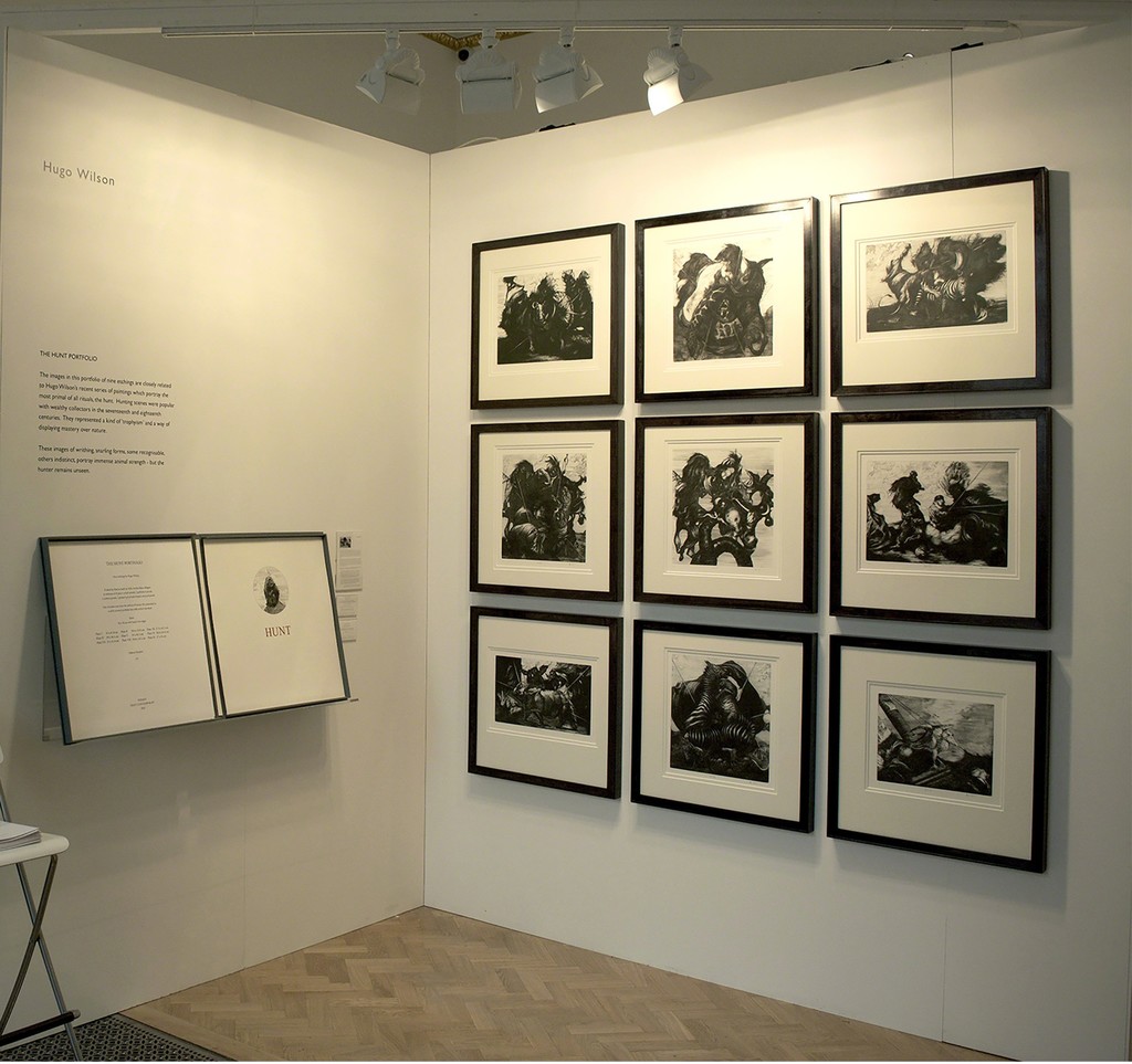 Pratt Contemporary at the London Original Print Fair 2016
Publication of the complete set of nine etchings by Hugo Wilson - The Hunt Portfolio. Pratt Contemporary at the London Original Print Fair 2016
Publication of the complete set of nine etchings by Hugo Wilson - The Hunt Portfolio.