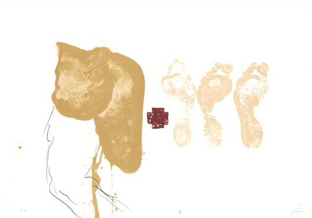 Antoni Tàpies, ‘Drei Füsse - Suite IX’, 1970-1980, ARTEDIO