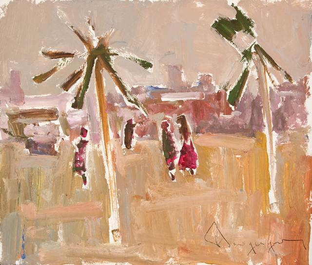 Paul-Henri Bourguignon, ‘View of Morocco with Palm Trees’, Eisele Fine Art