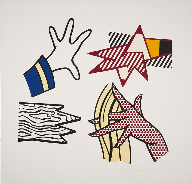 Roy Lichtenstein, ‘Study of Hands’, 1981, Print, Lithograph and screenprint in colors Rives BFK, Rago/Wright