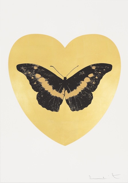 Damien Hirst, ‘I Love You - gold leaf, black, cool gold ’, 2015, Paul Stolper Gallery