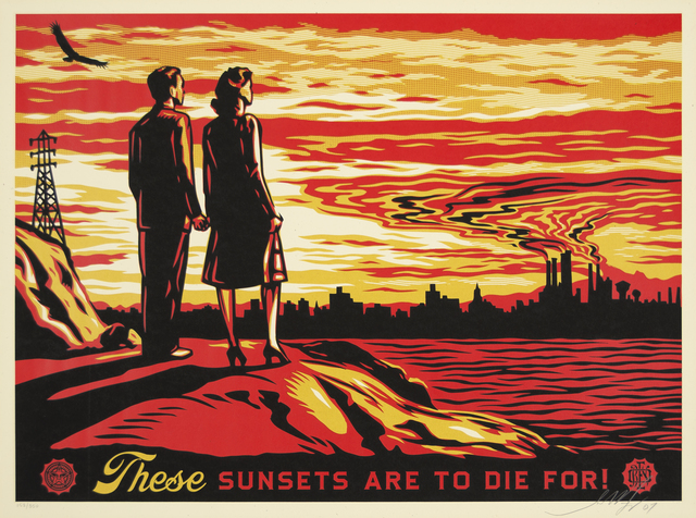 Shepard Fairey (OBEY), ‘Sunsets To Die For’, 2007, Heather James Fine Art Gallery Auction