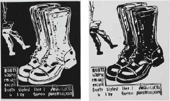 Andy Warhol - Paratrooper Boots: Positive and Negative