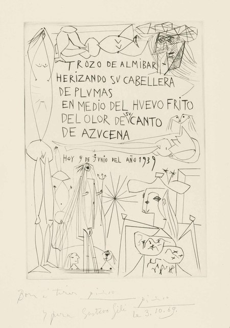 Pablo Picasso, ‘Frontispiece, from: El Entierro del Conde de Orgaz’, 1939, Christie's