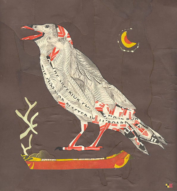 Lou Beach, ‘Yore Bird’, 2018, Drawing, Collage or other Work on Paper, Collage of printed ephemera, Craig Krull Gallery
