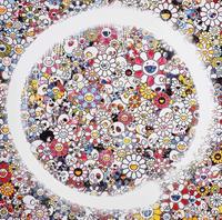 Takashi Murakami - Enso: Memento Mori Red on Blue