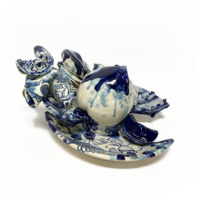 Jiha Moon, ‘Immortal Dessert’, 2019, Sculpture, Porcelain, underglaze, glaze, lapis, resin, Artists For a New Georgia Benefit Auction