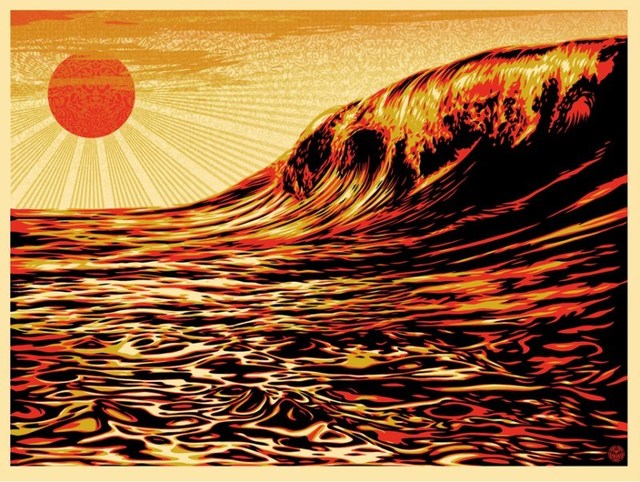 Shepard Fairey (OBEY), ‘Dark Wave/Rising Sun’, 2011, Dope! Gallery