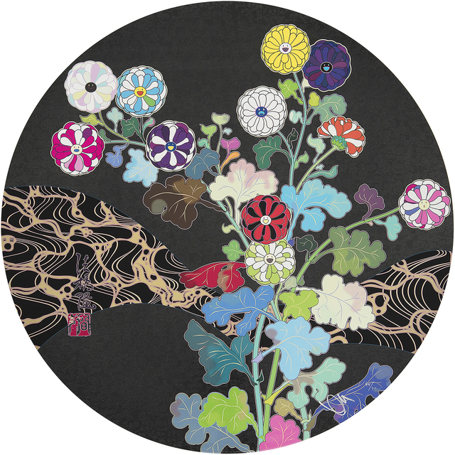 Takashi Murakami, ‘Kansei Wildflowers Glowing in the Night ’, 2014, Print, Mixed Media Print, Galerie Raphael