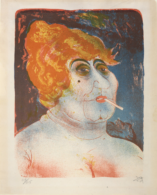 Otto Dix, ‘The Madam’, 1923, Print, Color lithograph on beige laid paper., Galerie St. Etienne