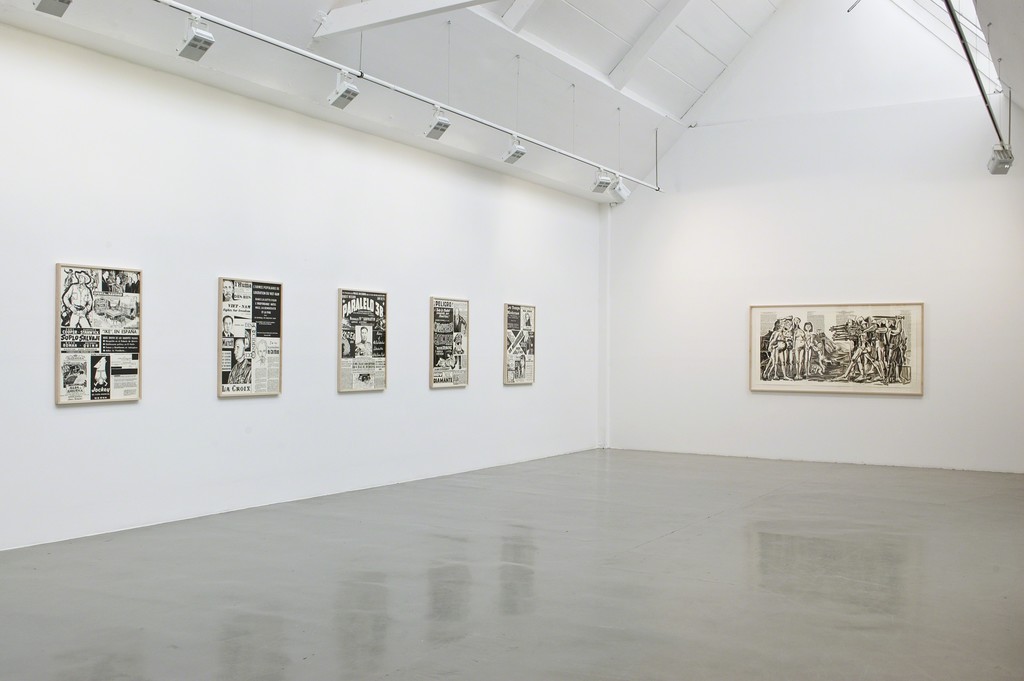 Fernando Bryce, installation view at Galerie Barbara Thumm, Berlin, 2018, Photo: Nici Wegener Fernando Bryce, installation view at Galerie Barbara Thumm, Berlin, 2018, Photo: Nici Wegener