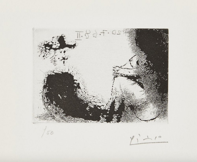 Pablo Picasso, ‘Seated Man and Nude, from: La Suite 347’, 1968, Print, Aquatint on wove paper, Upsilon Gallery