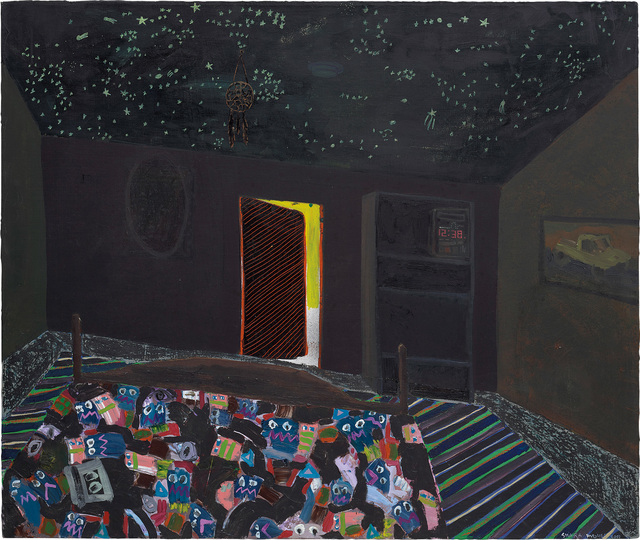 Shara Hughes, ‘Bed Bugs’, 2007, Painting, Oil, pen and pastel on canvas, Phillips