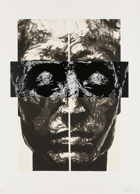 Robert Longo, ‘Solid Vision’, 1989, Print, Lithograph with woodcut collage, David Lawrence Gallery