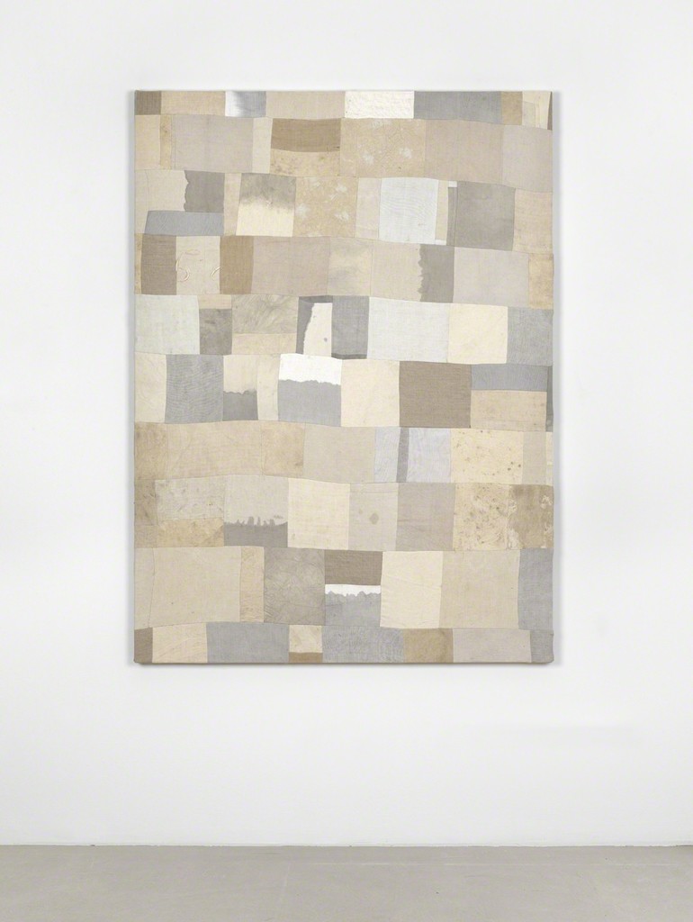 installation view "Saafi, 2016", linen, jute, wool, cotton, embroidery, terracotta, clay, mud, India ink and plant dyes, 150 x 110 cm / 59 x 43,3 in installation view "Saafi, 2016", linen, jute, wool, cotton, embroidery, terracotta, clay, mud, India ink and plant dyes, 150 x 110 cm / 59 x 43,3 in