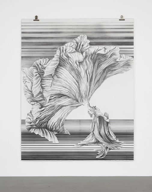 Katja Davar, ‘The Fold, the Fan’, 2019, Drawing, Collage or other Work on Paper, Pencil and graphite powder on Bockingford 400g paper, Kadel Willborn