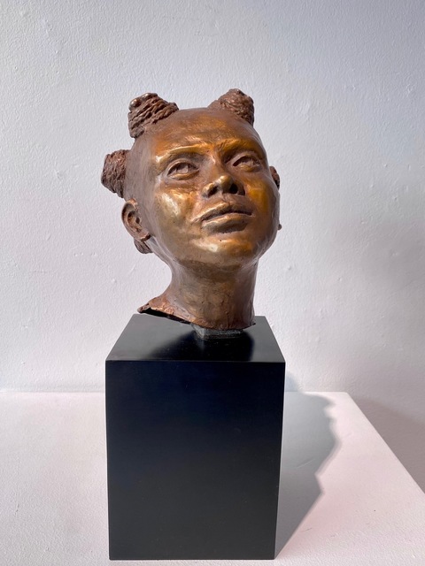 Kari Lena Flåten, ‘Little girl’, 2020, Sculpture, Bronze sculpture, GALLERI RAMFJORD