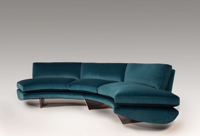 Georgis & Mirgorodsky, ‘"Whalebone" Curved Sofa’, 2014, Design/Decorative Art, Choice of wood or bronze supports, COM upholstery, Maison Gerard