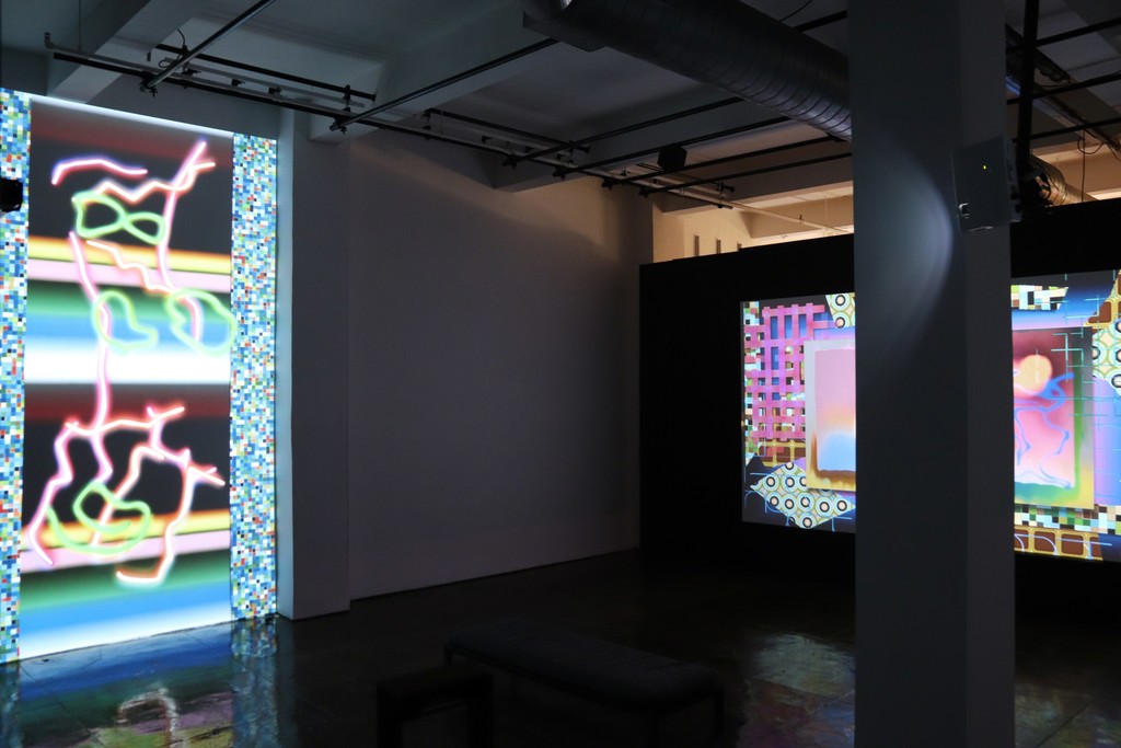 Installation view of "Global Illuminations" and "Male.Dictions" Installation view of "Global Illuminations" and "Male.Dictions"