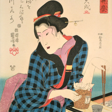 Utagawa Kuniyoshi, Horikawa Tea (1844)