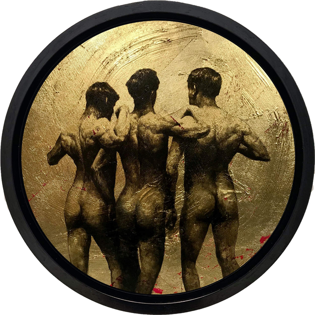 Andy Llanes Bulto, ‘Ritual 2 ’, 2020, Painting, Oil and gold leaf on canvas, Sager Braudis Gallery