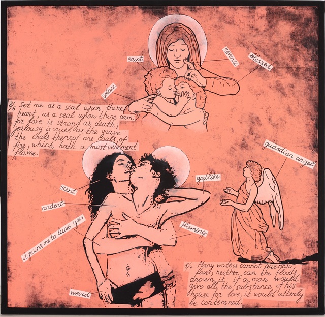 Laisvydė Šalčiūtė, ‘Song of Songs VII’, 2010, Painting, Oil and acrylic on canvas, woodcut, Contour Art Gallery