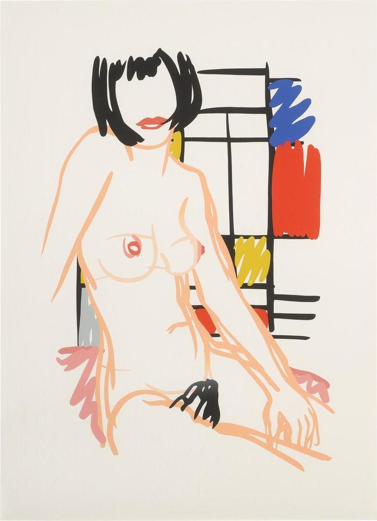 Tom Wesselman - Monica Sitting with Mondrian